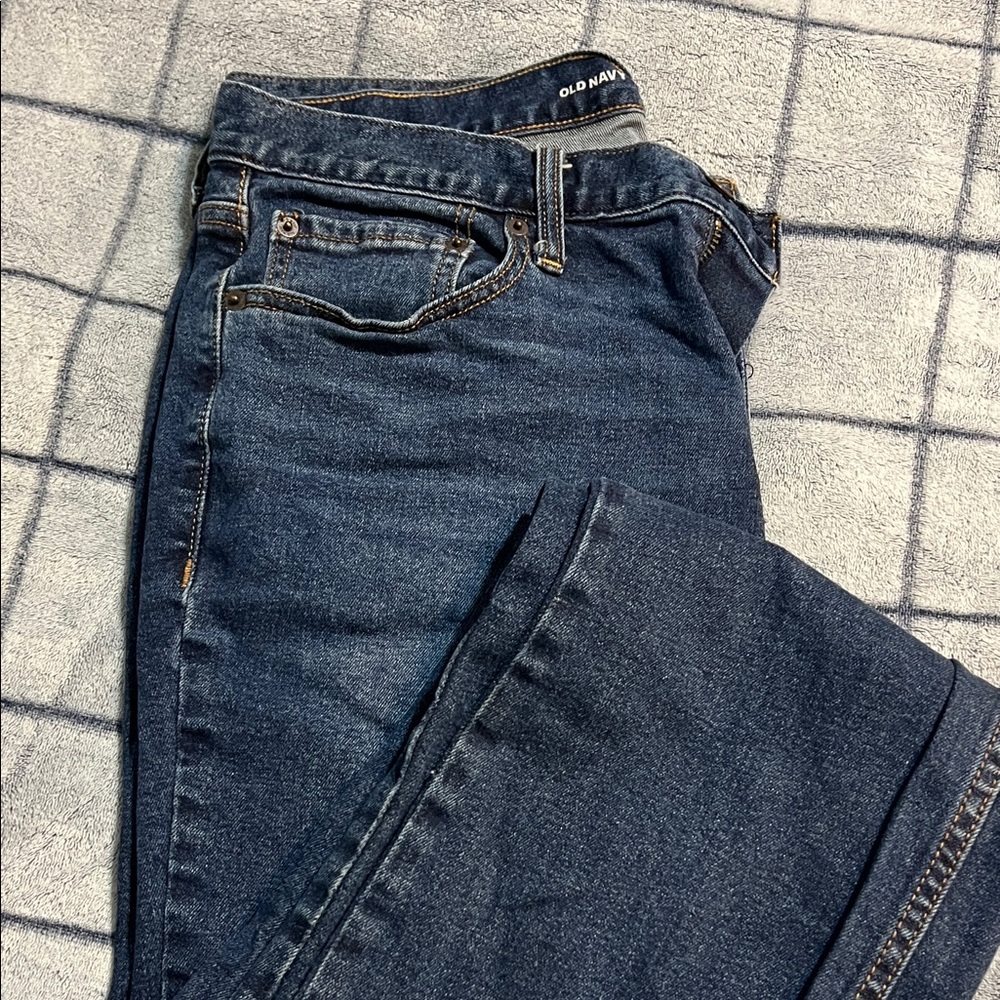Old Navy Men's Dark Blue Boot cut Jeans 33x36